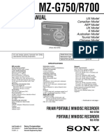 Sony MZ-R700G750 Service Manual