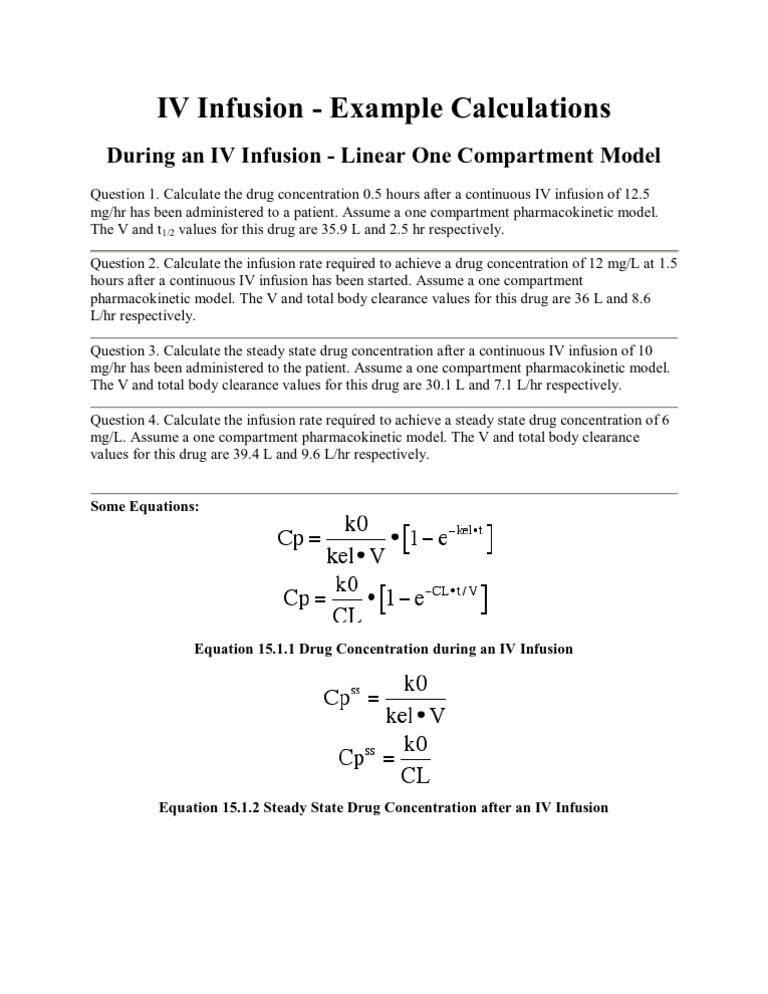 IV Infusion | PDF