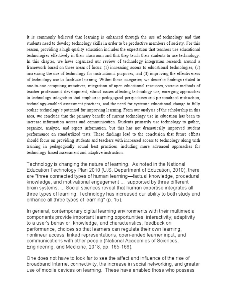 Enhancing Education Through Technology | PDF | Educational Technology ...