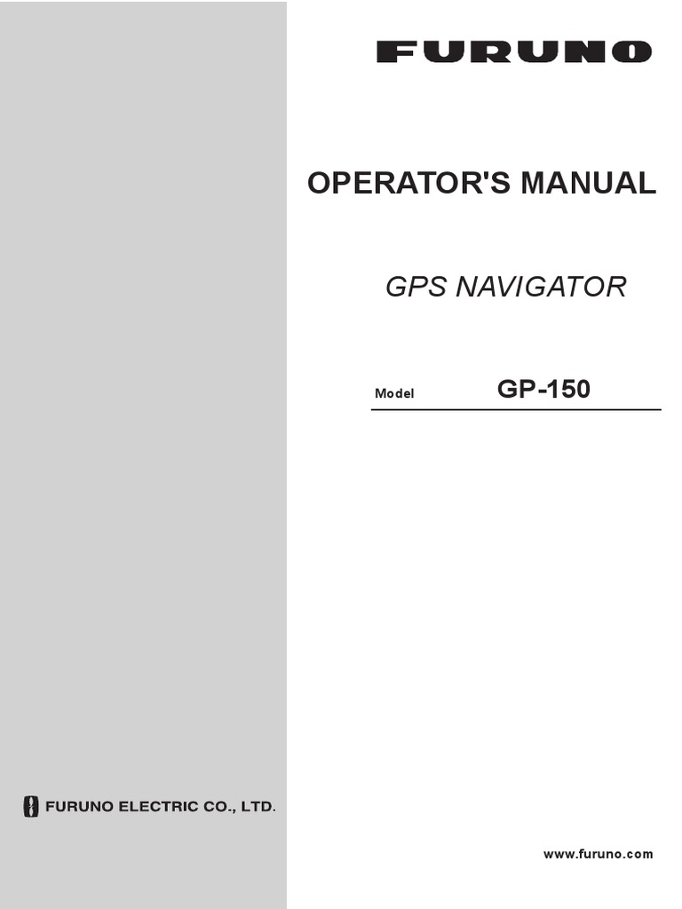 Furuno GPS GP150 | PDF | Rechargeable Battery | Navigation