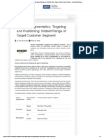 Amazon Segmentation, Targeting and Positioning - Widest Range of Target Customer Segment - Research-Methodology