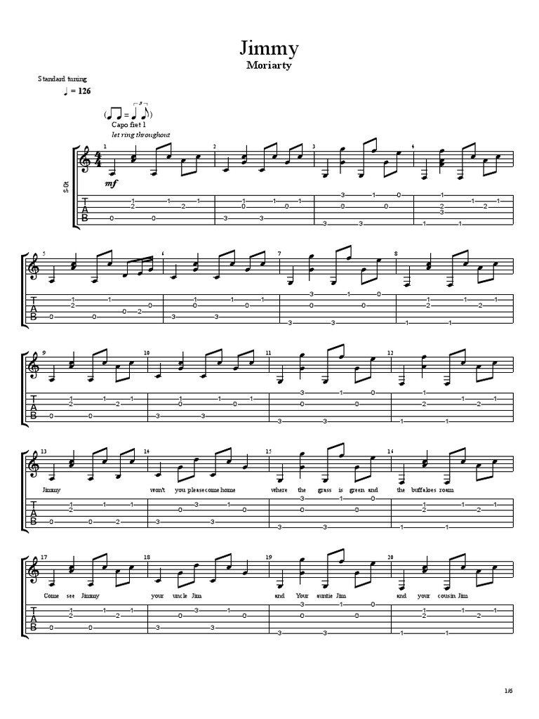 Moriarty Jimmy PDF String Instruments Guitar Family Instruments