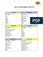 Cronograma de Videollamadas Grupo Oak MAYO