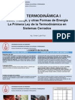 2 - Primera Ley de La Termodinámica en Sistemas Cerrados