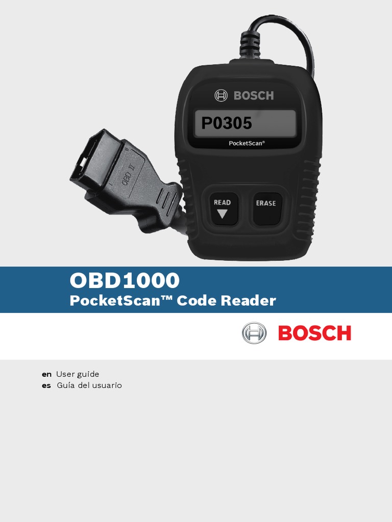 Bosch Pocket Scan Obd1000 Manual BilingualCodes PDF Fuel Injection