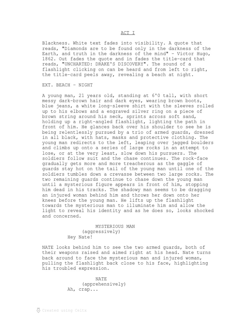 Uncharted: Drake's Discovery Script | PDF | Nature