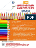 Module 3A: Designing Instruction in The Different Learning Delivery Modalities