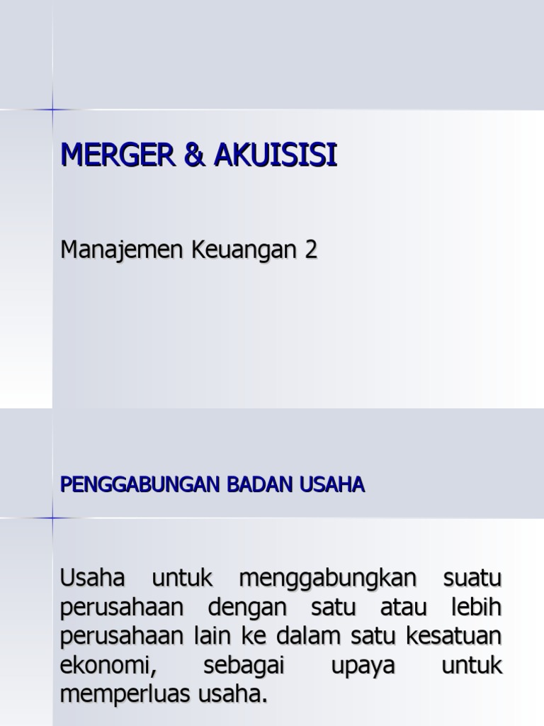 investasi saham akuisisi bisnis merger