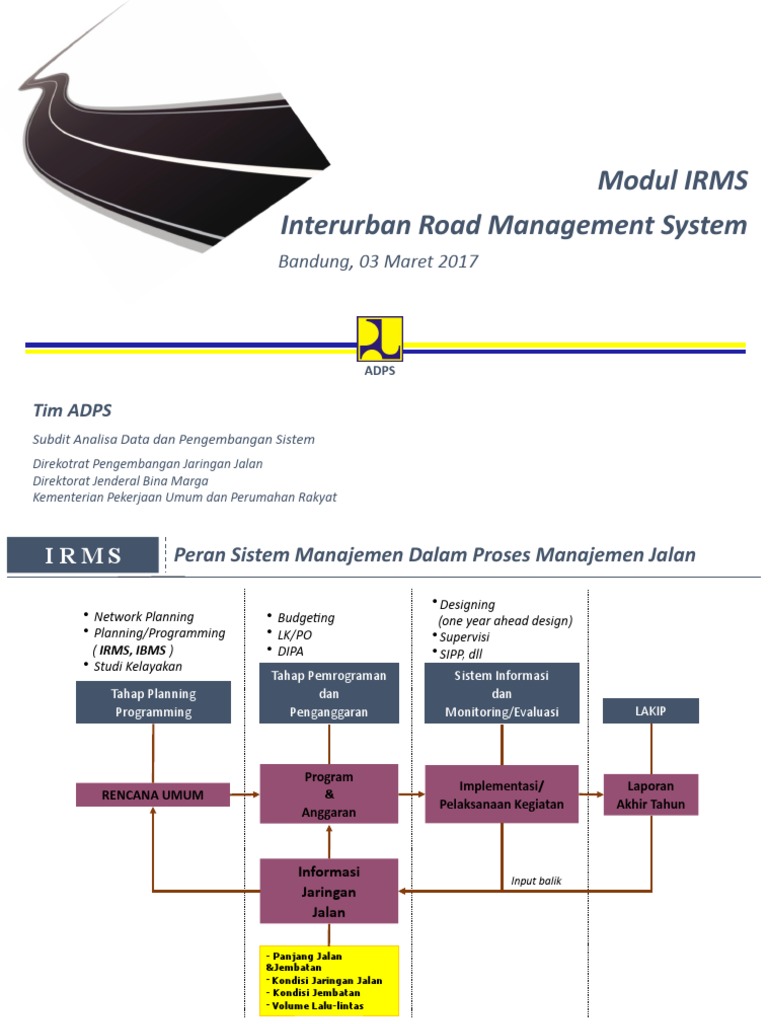 Sistem Manajemen Jalan Interurban IRMS | PDF
