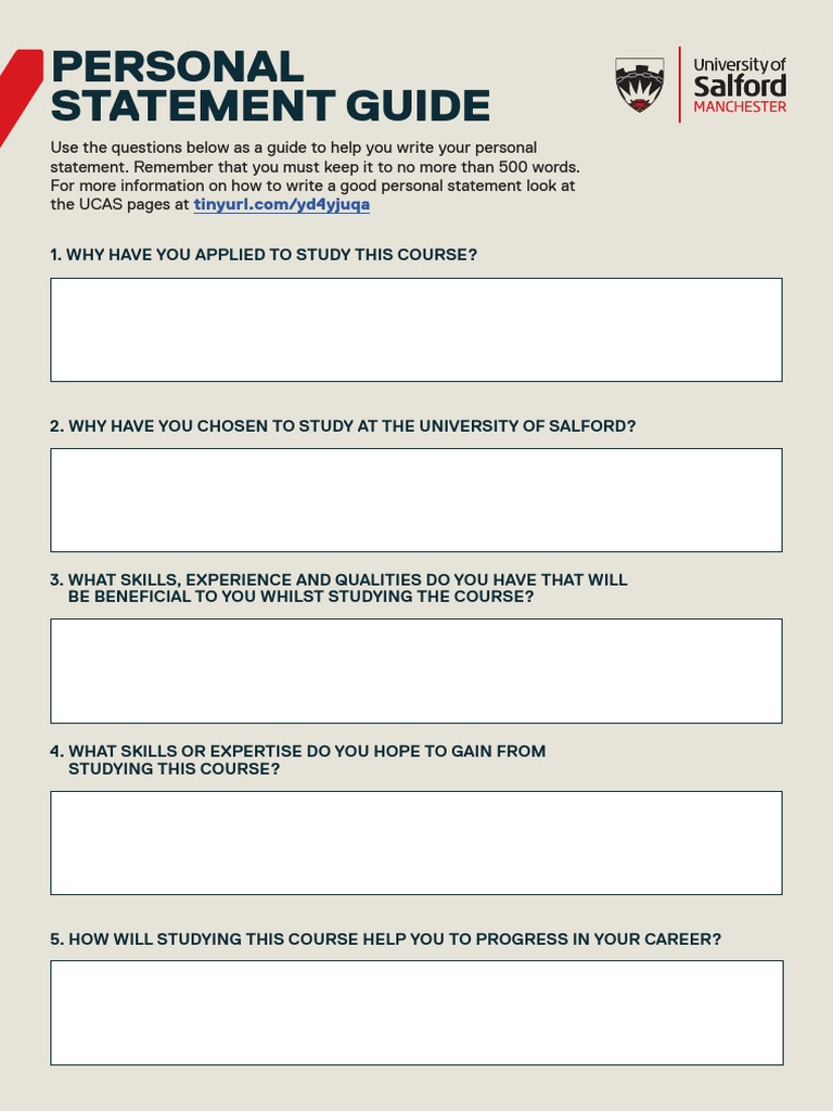 Personal Statement Template | PDF