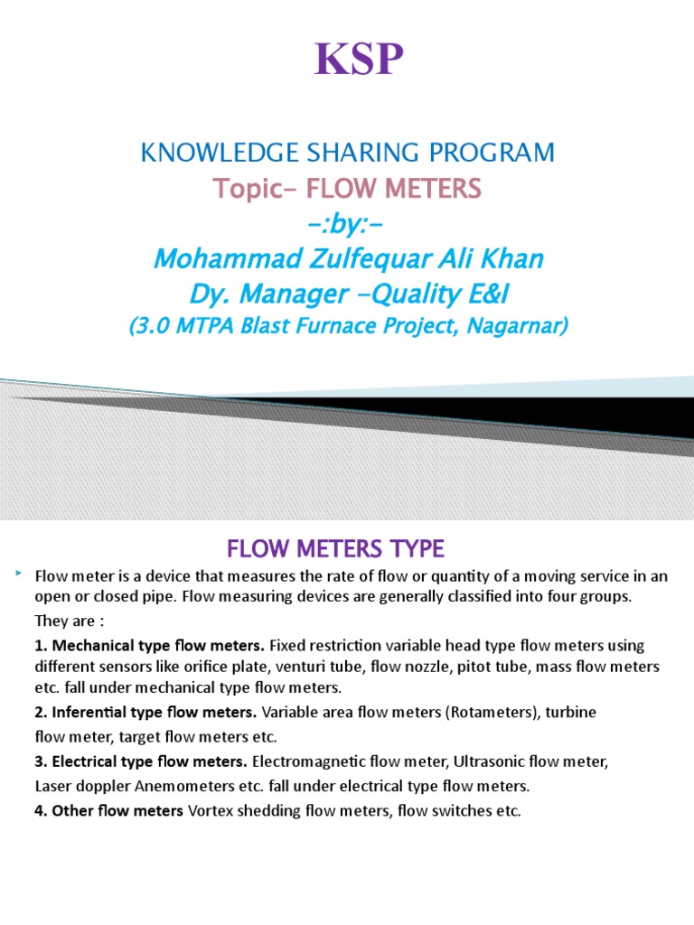 Understanding Flow Meters An InDepth Look at Mechanical, Inferential