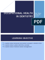 Occupational Health in Dentistry