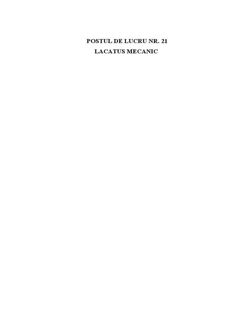 Lacatus Mecanic | PDF