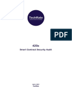 Smart Contract Security Audit: April, 2021 Techrate