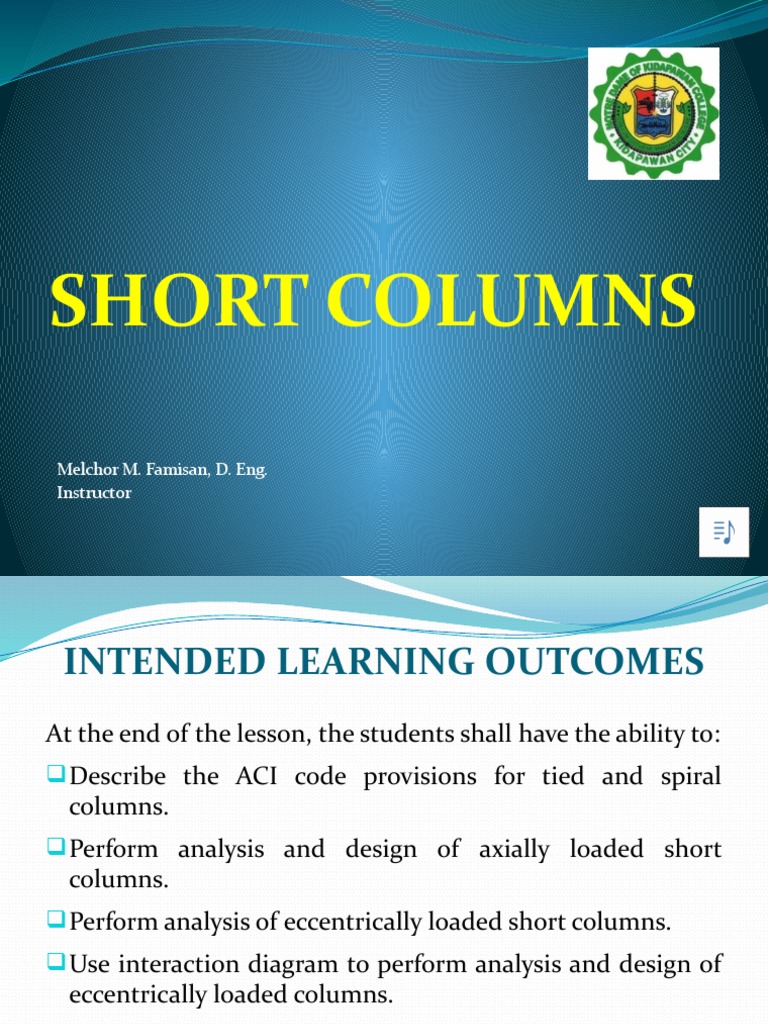 Chapter 7 - Short Columns | Download Free PDF | Column | Bending