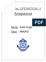 FO 1 Assignment Ankit Singh BBAP2