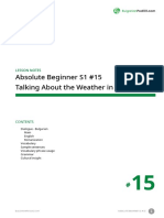 Absolute Beginner S1 #15 Talking About The Weather in Bulgarian