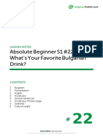 Absolute Beginner S1 #22 What's Your Favorite Bulgarian Drink?