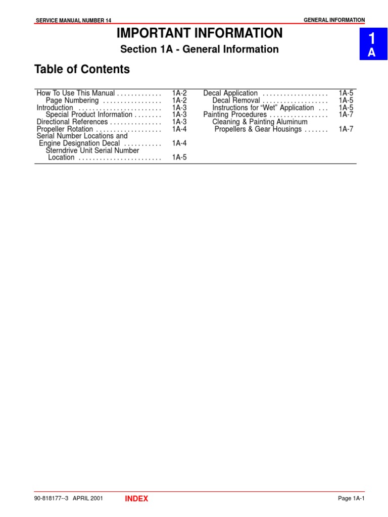 Important Information: Section 1A - General Information | PDF ...