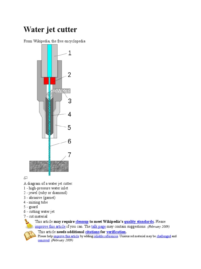 Water Jet Cutter Pdf Industrial Processes Materials