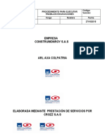 Construmonroy - Procedimiento para Realizar Trabajo en Excavaciones