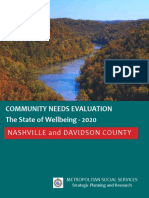 Community Needs Evaluation The State of Wellbeing - 2020: Nashville and Davidson County