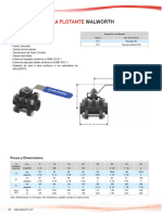 Válvulas de Bola Flotante: Walworth Clase 2000 Wog