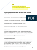 Retest Reliabilities of Decision-Making and Cognitive Control Measures in Addictive Disorders