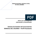 UNIQ Manual de Usuario - Perfil Postulante