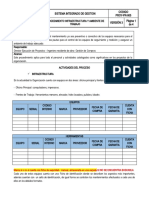 PROY-PR-005 Procedimiento de Infraestructura y Ambiente de Trabajo