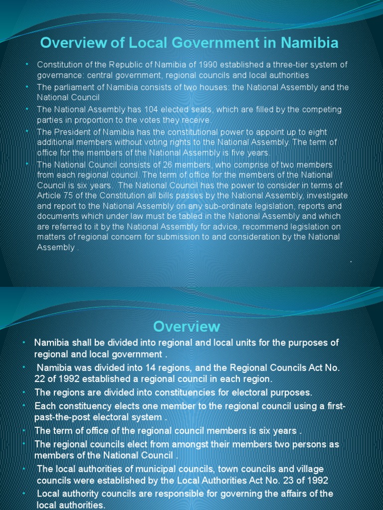 Overview of Local Government in Namibia | PDF | Property Tax | Taxes