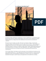 What is a medium-voltage distribution transformer