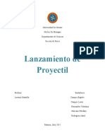 Informe de Lanzamiento de Proyectil