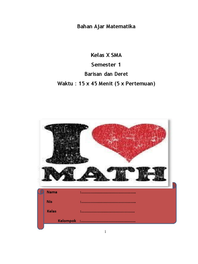 Bahan-Ajar-Barisan-Deret.................. Gambr Love | PDF | Metode ...