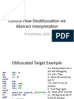 Control Flow Deobfuscation Via Abstract Interpretation