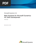 DynamicsAX 2009 Development Best Practices White Paper