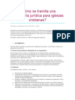 ¿Cómo Se Tramita Una Personería Jurídica para Iglesias Cristianas