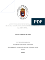 Actitud y Formación Docente Frente A Las Practicas Pedagógicas Inclusivas en Una Institución Pública y Privada de San José de Cúcuta para Termi