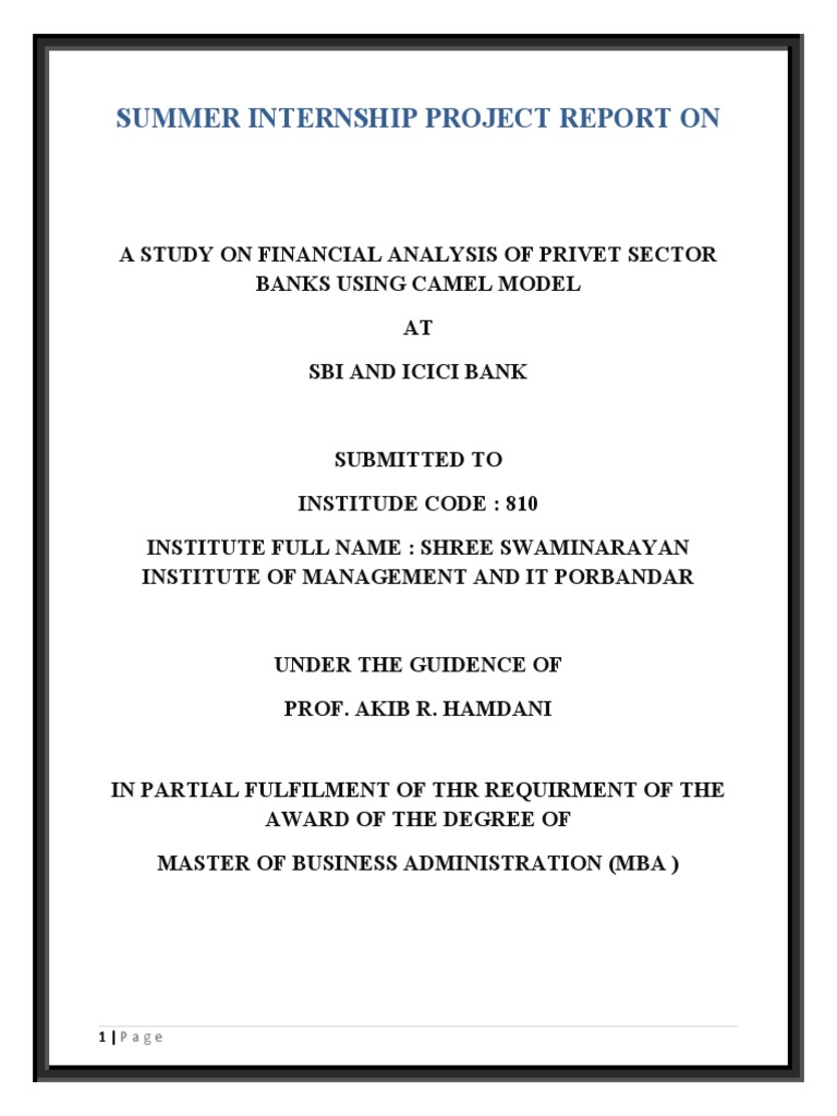 Sip Project Report | Download Free PDF | Financial Services Companies ...
