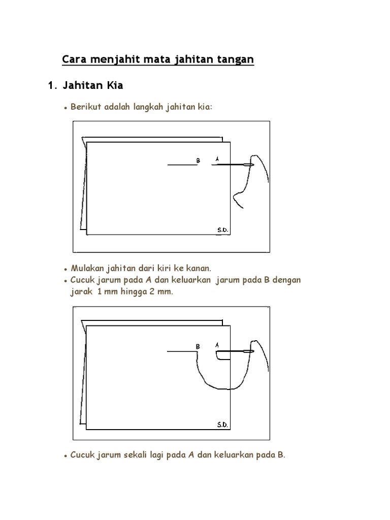 Cara Jahitan Tangan Pdf