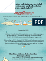 Menganalisis Kebijakan Pemerintah Dalam Pembinaan UKM - Aliyah Hasanah, Tri Asnita Yuniarti Dan Yolanda - PGSD Palembang