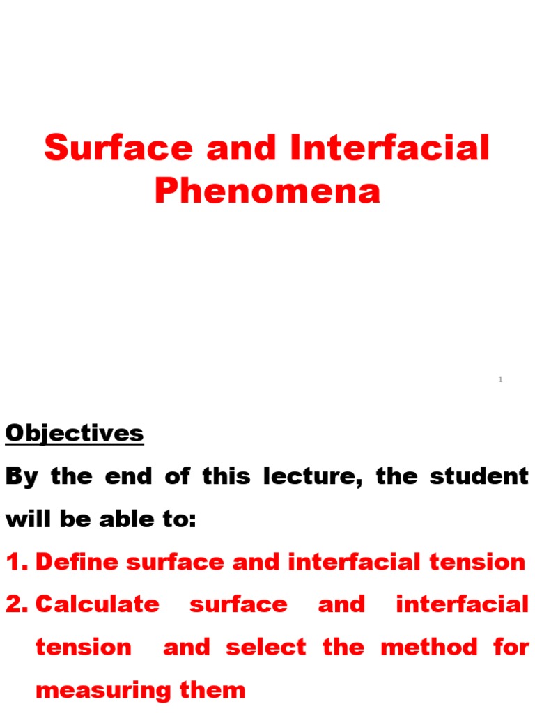 Surface and Interfacial Tension in Pharmacy | PDF | Surface Tension ...