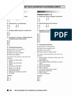 Achievement Tests Answer Key & Listening Scripts