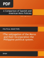 (Final Report) A Comparison of Spanish and American Moro Policies