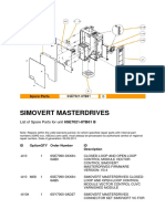 Simovert Masterdrives: List of Spare Parts For Unit 6SE7021-8TB61 B