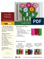 Crochet Pattern: Gerber Flower Bookmark