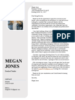 Megan Jones - Cover Letter