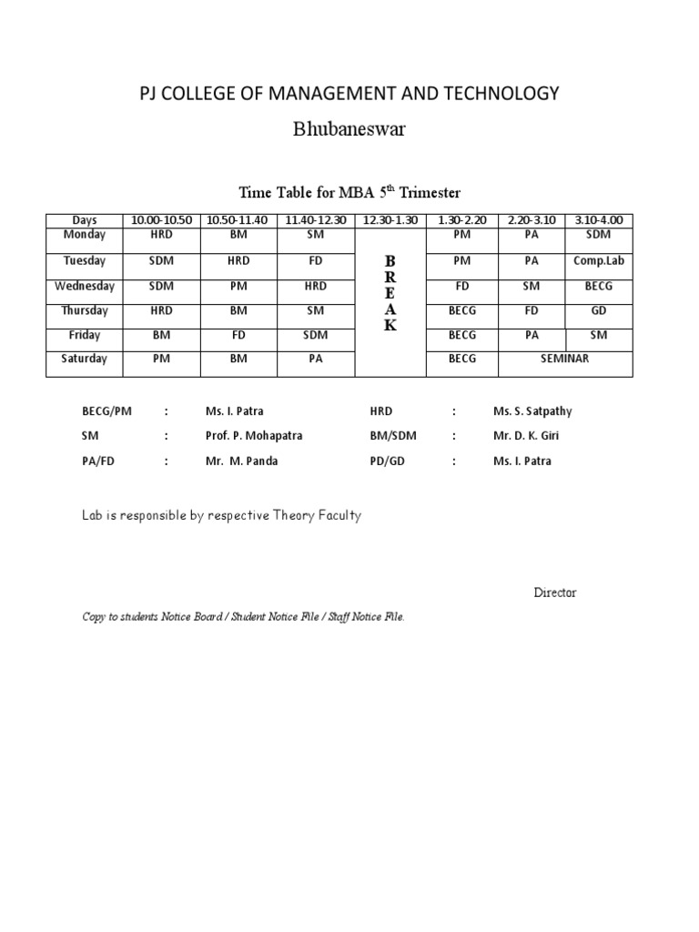 5th Trimester Routine PDF
