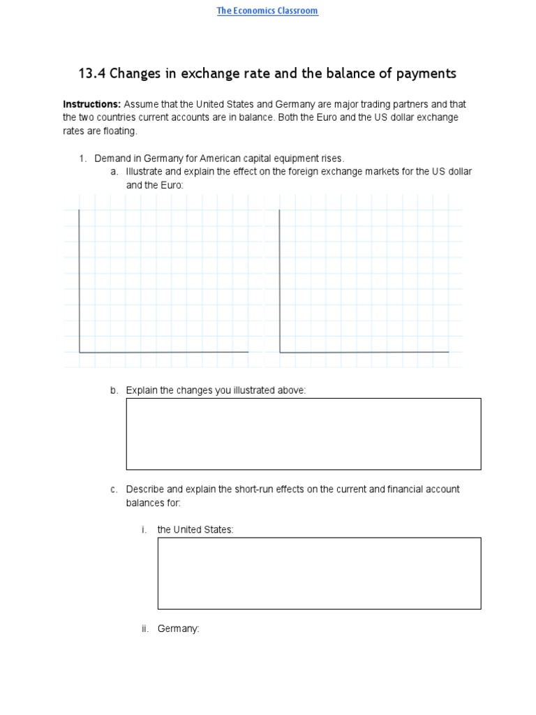 13.4 Changes in Exchange Rates and The BoP Exercise | PDF | Balance Of ...