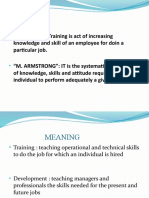 Methods of Training and Development